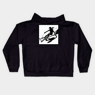 Snow Skiing Kids Hoodie